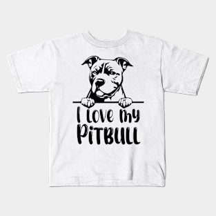 Pitbull Dog Lover Kids T-Shirt